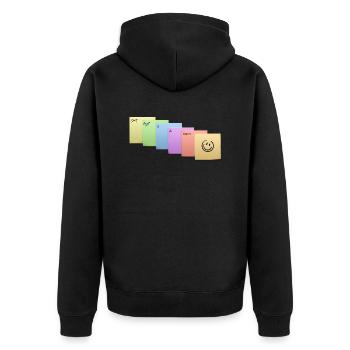 Awesome - Unisex Premium Bio Zip Hoodie - Schwarz - Hinten - Nico (187cm)