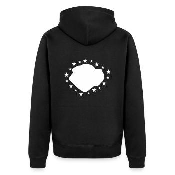 Bullmastiff - Unisex Premium Bio Zip Hoodie - Schwarz - Hinten - Nico (187cm)