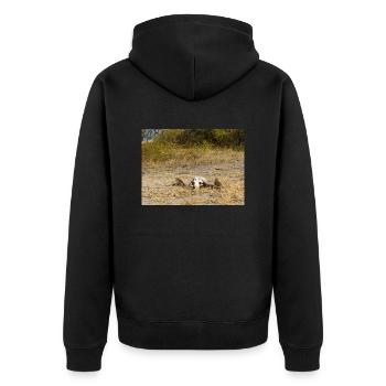 crâne d’un buffle du Cap Paysage en Namibie - Veste à capuche bio Premium Unisexe - noir - Dos - Nico (187cm)