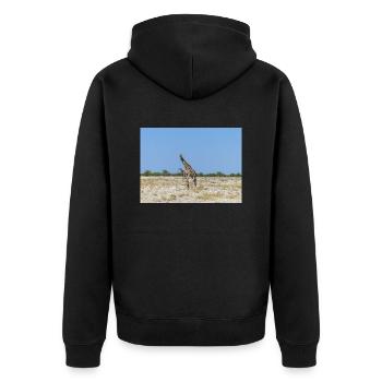 girafe et paysage dans un parc national d’Etosha - Veste à capuche bio Premium Unisexe - noir - Dos - Nico (187cm)