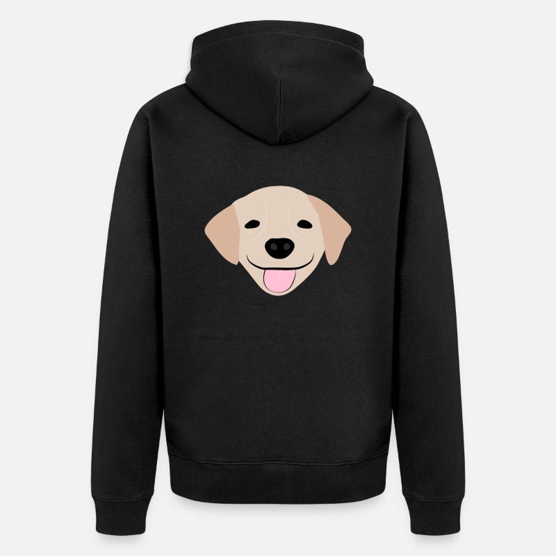 Golden Retriever 2 - Unisex Premium Bio Zip Hoodie - Schwarz