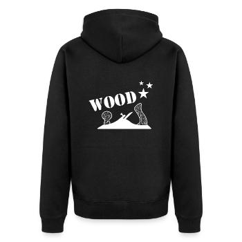 Handwerker Handyman Handwerk Werkzeug Baustelle - Unisex Premium Bio Zip Hoodie - Schwarz - Hinten - Nico (187cm)