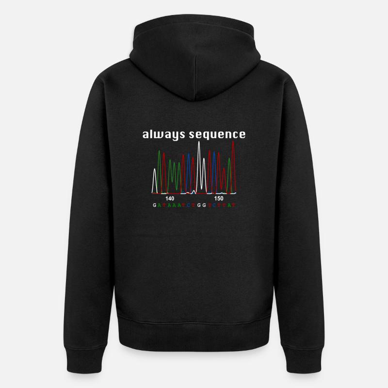 Always sequence - Unisex Premium Bio Zip Hoodie - Schwarz