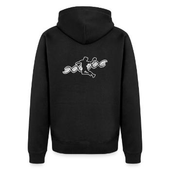 Handball handball player handball team handball fan - Unisex Premium Organic Zip Hoodie - black - Back - Nico (187cm)