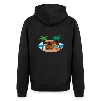 Tiki Combi - Veste à capuche bio Premium Unisexe - noir - Dos - Nico (187cm)