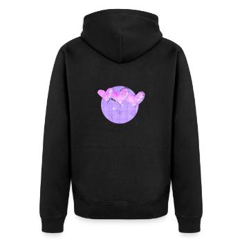 Dancing Hearts - Unisex Premium Organic Zip Hoodie - black - Back - Nico (187cm)
