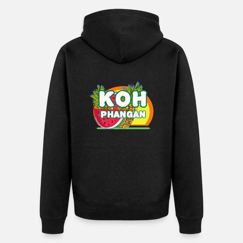 Île paradisiaque Koh Phangan - Veste à capuche bio Premium Unisexe - noir