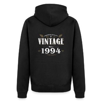 30 ans vintage 1994 édition limitée 30ème - Veste à capuche bio Premium Unisexe - noir - Dos - Nico (187cm)