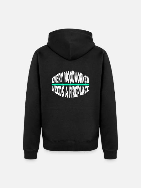 lumber union carpenter gift idea - Unisex Premium Organic Zip Hoodie - black