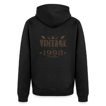 26 Jahre alter Jahrgang 1998 Limitierte Auflage 26. - Unisex Premium Bio Zip Hoodie - Schwarz - Hinten - Nico (187cm)