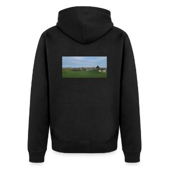 Ireland beauty - Unisex Premium Organic Zip Hoodie - black - Back - Nico (187cm)