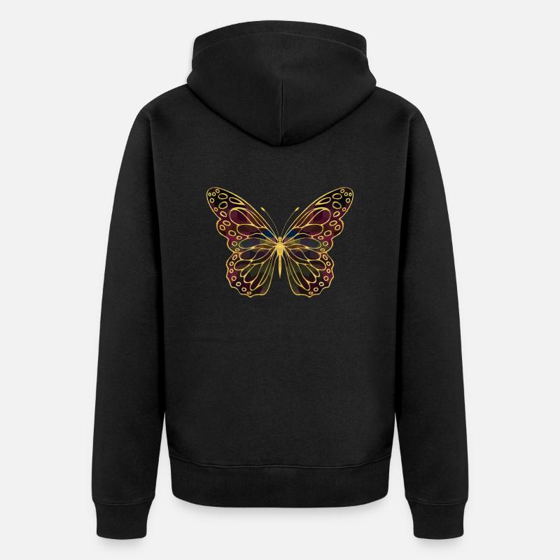 Papillon - Veste à capuche bio Premium Unisexe - noir