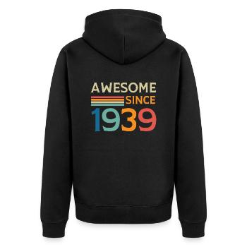 Awesome since 1939 - Veste à capuche bio Premium Unisexe - noir - Dos - Nico (187cm)