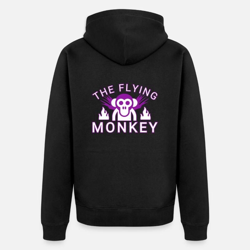 Le singe volant - Veste à capuche bio Premium Unisexe - noir