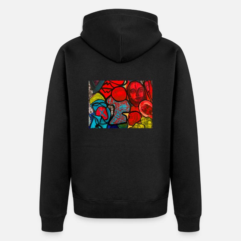 Un design astucieux - Veste à capuche bio Premium Unisexe - noir