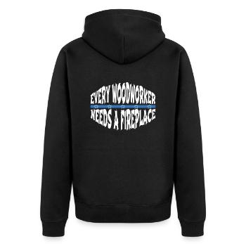 apprenti menuisier à la tronçonneuse - Veste à capuche bio Premium Unisexe - noir - Dos - Nico (187cm)