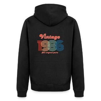 Vintage 1986 all original parts - Veste à capuche bio Premium Unisexe - noir - Dos - Nico (187cm)
