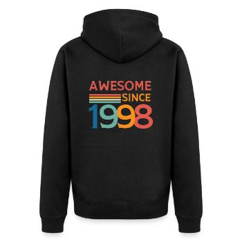 Awesome since 1998 - Veste à capuche bio Premium Unisexe - noir - Dos - Nico (187cm)