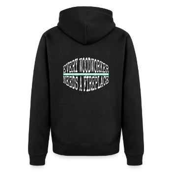 Hommes Un charpentier Prière T-shirts Mason Wood - Veste à capuche bio Premium Unisexe - noir - Dos - Nico (187cm)
