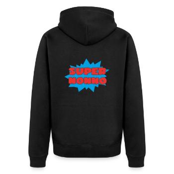SUPER NONNO - Veste à capuche bio Premium Unisexe - noir - Dos - Nico (187cm)