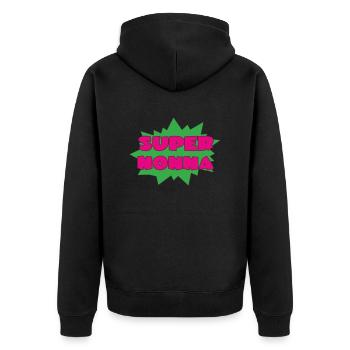 SUPER NONNA - Veste à capuche bio Premium Unisexe - noir - Dos - Nico (187cm)