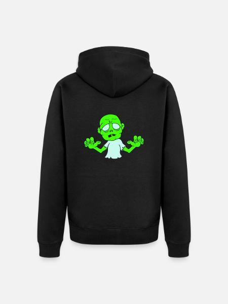 Zombie - Unisex Premium Organic Zip Hoodie - black