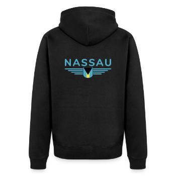 Nassau Bahamas: Tropical T-Shirt - Veste à capuche bio Premium Unisexe - noir - Dos - Nico (187cm)