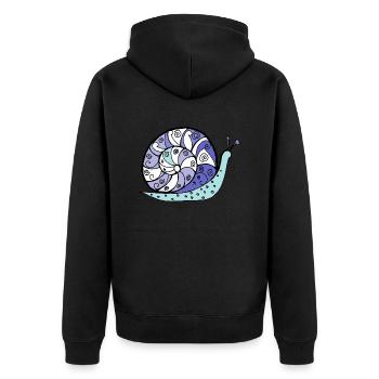 escargot - Veste à capuche bio Premium Unisexe - noir - Dos - Nico (187cm)
