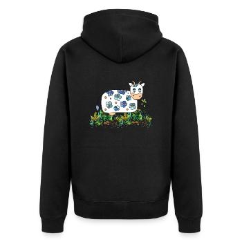 Vache - Veste à capuche bio Premium Unisexe - noir - Dos - Nico (187cm)