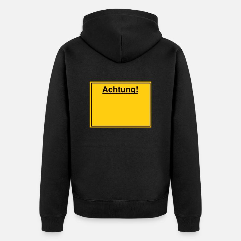 Schild - Unisex Premium Bio Zip Hoodie - Schwarz