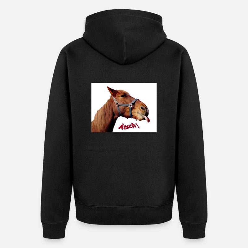 Ätsch! - Unisex Premium Bio Zip Hoodie - Schwarz