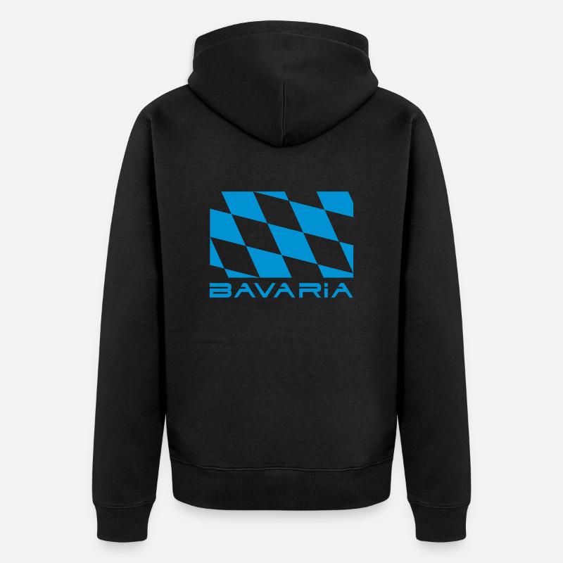 Drapeau Bavière Bavière - Veste à capuche bio Premium Unisexe - noir