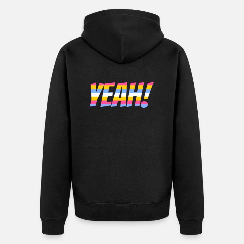 YEAH! - Veste à capuche bio Premium Unisexe - noir