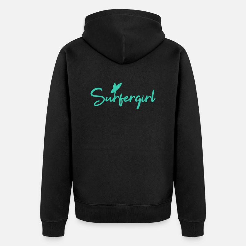 Surfer girl - Veste à capuche bio Premium Unisexe - noir