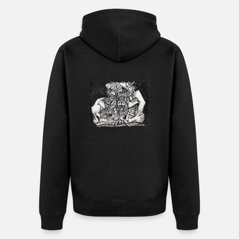 Dans la poignée - Veste à capuche bio Premium Unisexe - noir