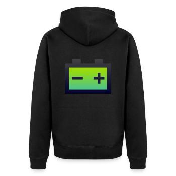 batterie voiture pile - Veste à capuche bio Premium Unisexe - noir - Dos - Nico (187cm)
