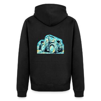 Tracteur - Veste à capuche bio Premium Unisexe - noir - Dos - Nico (187cm)