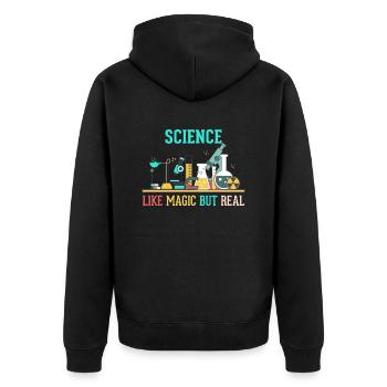 SCIENCE - LIKE MAGIC BUT REAL - Veste à capuche bio Premium Unisexe - noir - Dos - Nico (187cm)