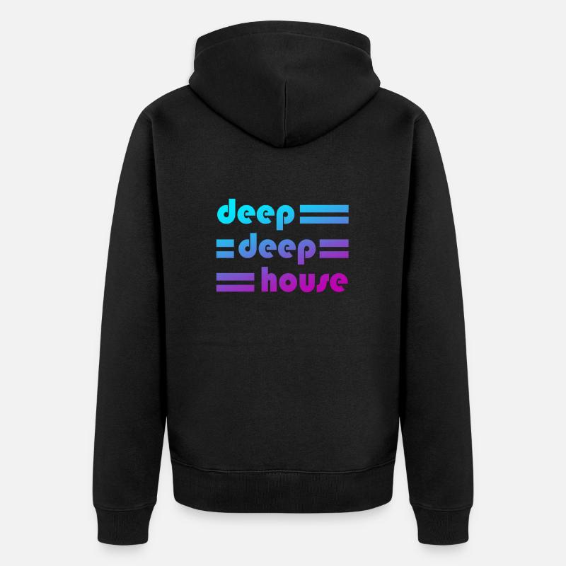 Deep Deep House - OSKR Design - Veste à capuche bio Premium Unisexe - noir