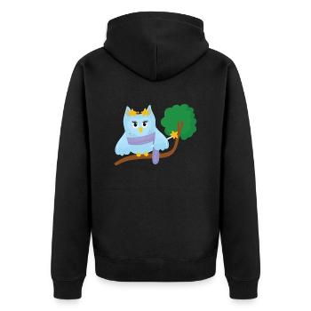 Hibou Fée - Veste à capuche bio Premium Unisexe - noir - Dos - Nico (187cm)