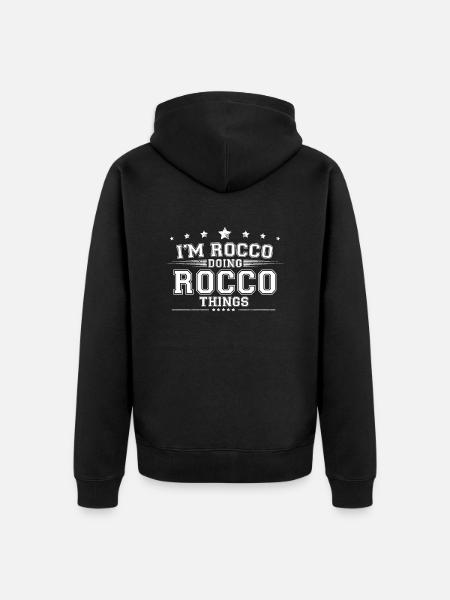 Rocco - Unisex Premium Organic Zip Hoodie - black