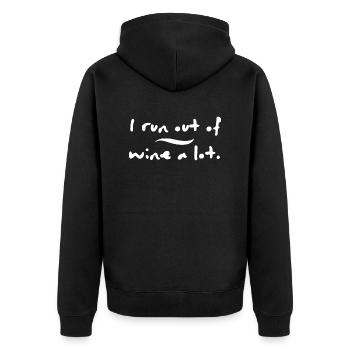 drôle je manque de vin, beaucoup - Veste à capuche bio Premium Unisexe - noir - Dos - Nico (187cm)