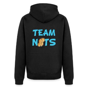 Gender Reveal Team Nuts Announcement Baby Shower - Veste à capuche bio Premium Unisexe - noir - Dos - Nico (187cm)