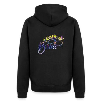 Bride bride wedding stag party bridesmaid party stag party - Unisex Premium Organic Zip Hoodie - black - Back - Nico (187cm)