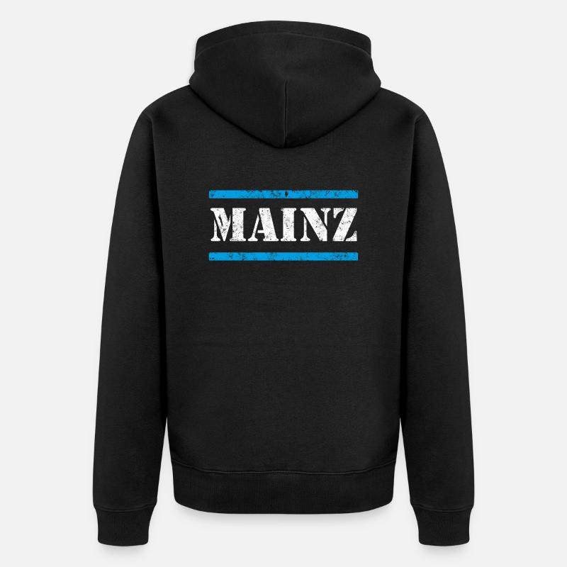 Mainz - Unisex Premium Bio Zip Hoodie - Schwarz