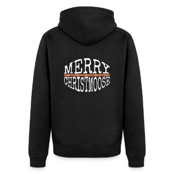 happy cute beach canadian america funny sayings - Unisex Premium Bio Zip Hoodie - Schwarz - Hinten - Nico (187cm)