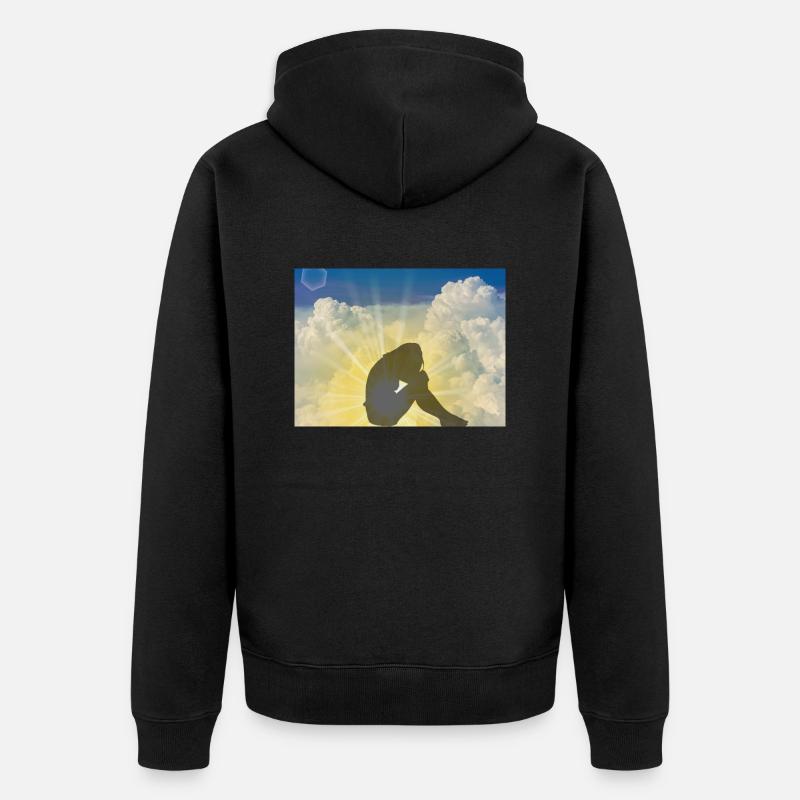 Skyscape. - Veste à capuche bio Premium Unisexe - noir