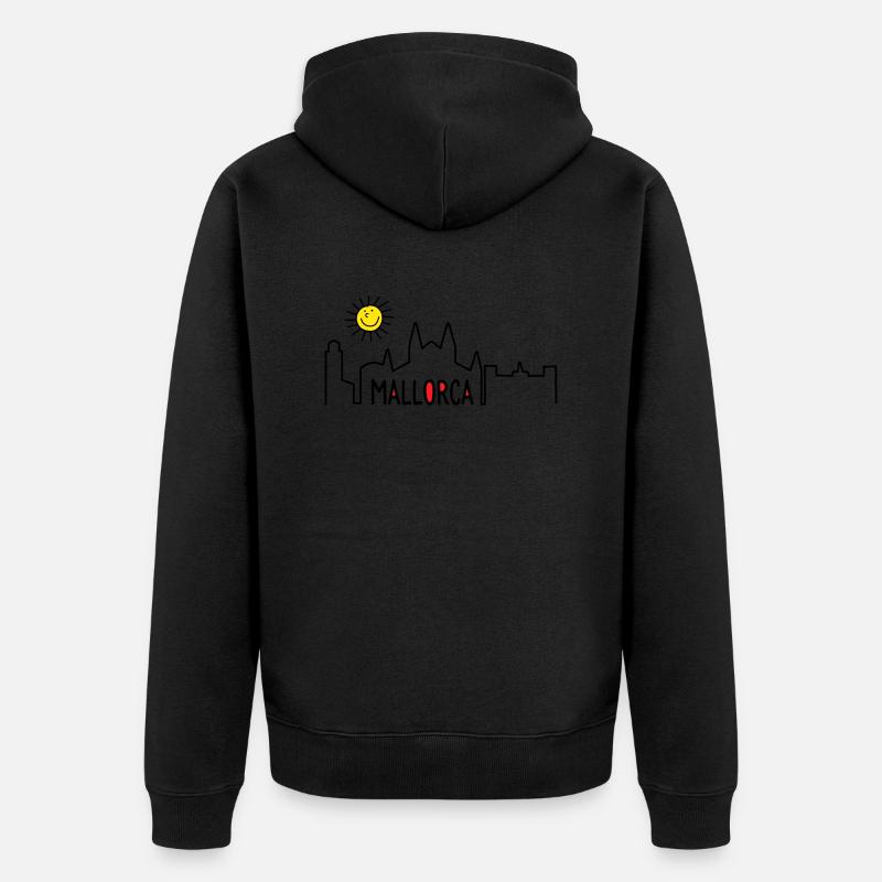 Majorque en été - Veste à capuche bio Premium Unisexe - noir