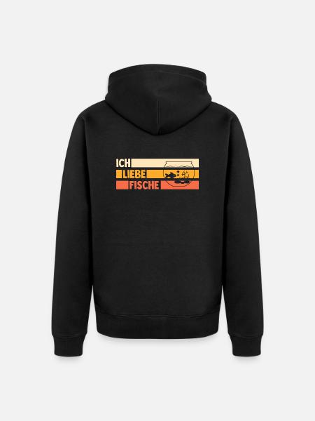 Aquarium Aquaristik Fische - Unisex Premium Bio Zip Hoodie - Schwarz