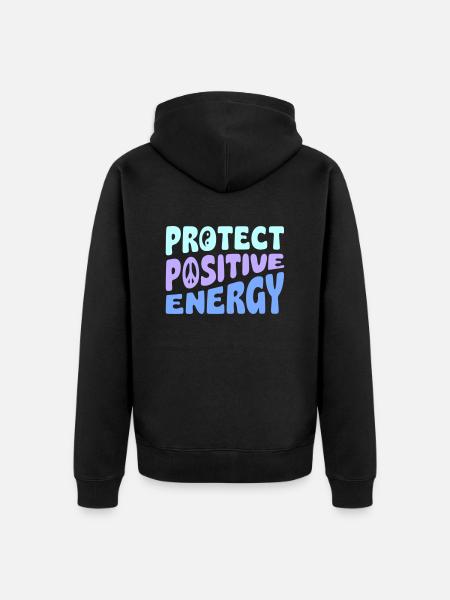 Protect Positive Energy - Unisex Premium Bio Zip Hoodie - Schwarz
